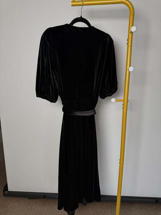 Disturbia Zarina Embroidered Velvet Midi Wrap Dress with Snake Detail - Picture 2 of 6